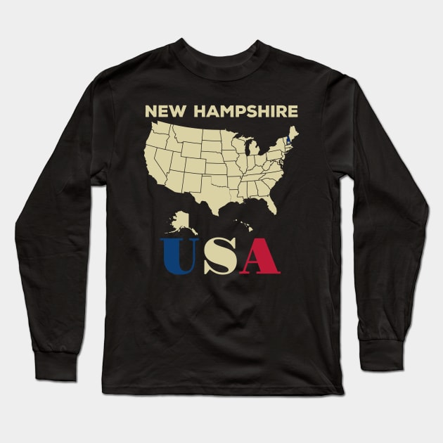 New Hampshire Long Sleeve T-Shirt by Cuteepi